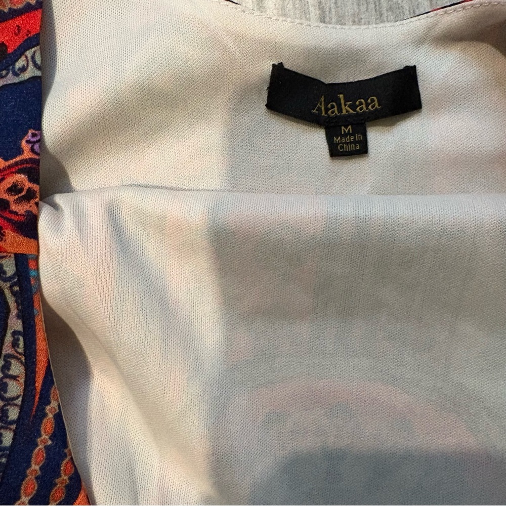 Aakaa Geometric Low Back Shift Dress, Sz M - Picture 13 of 15